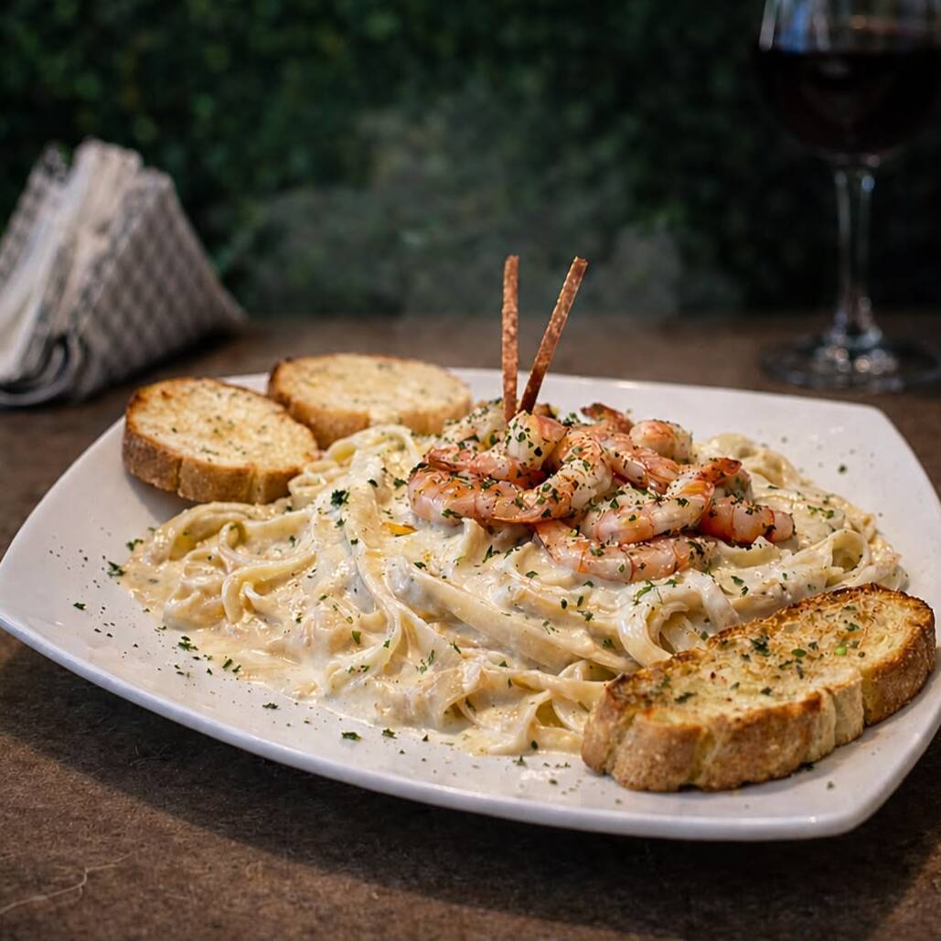 PASTA ALFREDO DE CAMARON