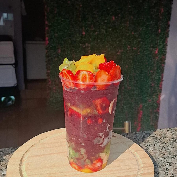 Açai Cremoso, Morango, Banana, Manga, Uva e Kiwi