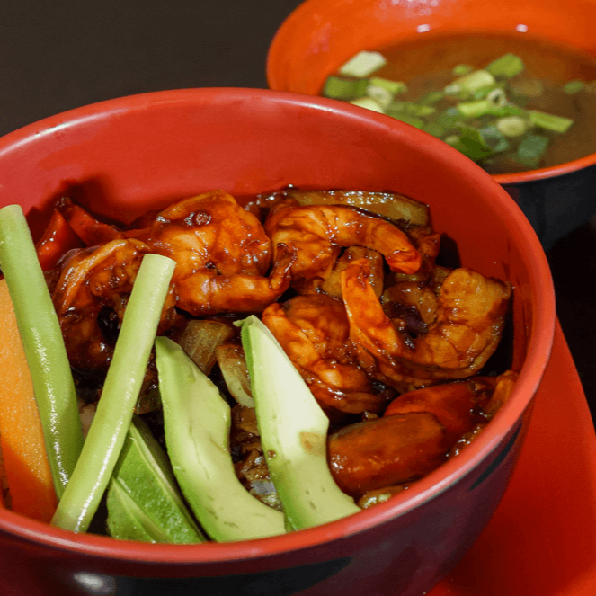Donburi de Camarones