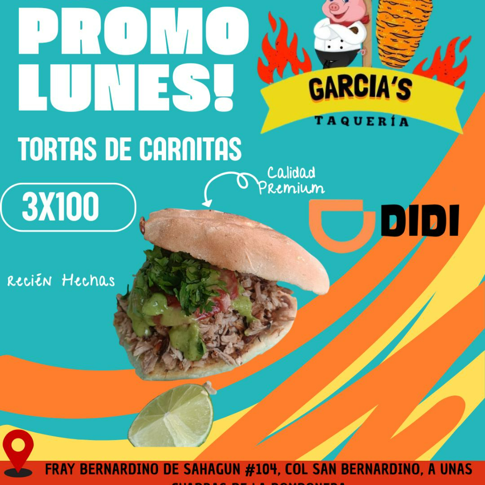 Tortas de Carnitas 3x100