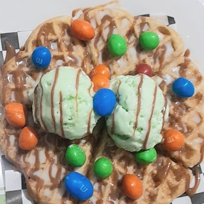 Waffle de M&M