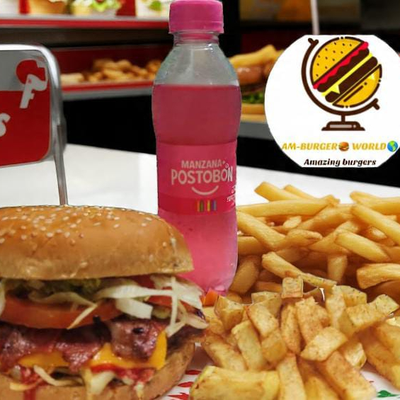 Hamburguesa Especial, Papa Natural, Gaseosa 250 ml