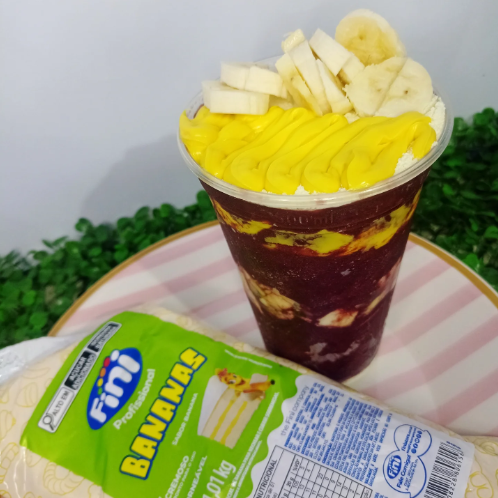 Nosso delicioso açaí com creme de fini banana.