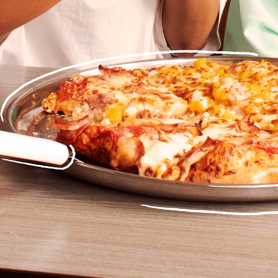 Pizza hawaiana personal