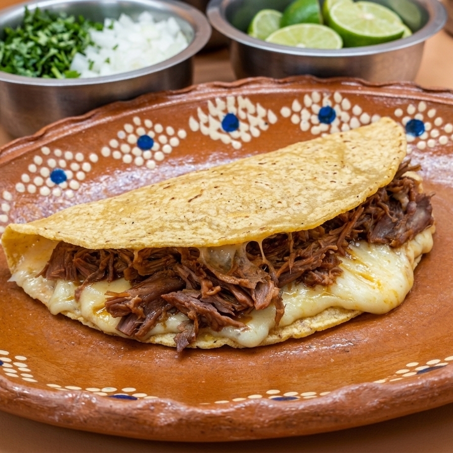 QUESADILLA MAIZ CON CARNE