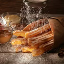 12 churritos espanhóis com 4 recheios a escolha