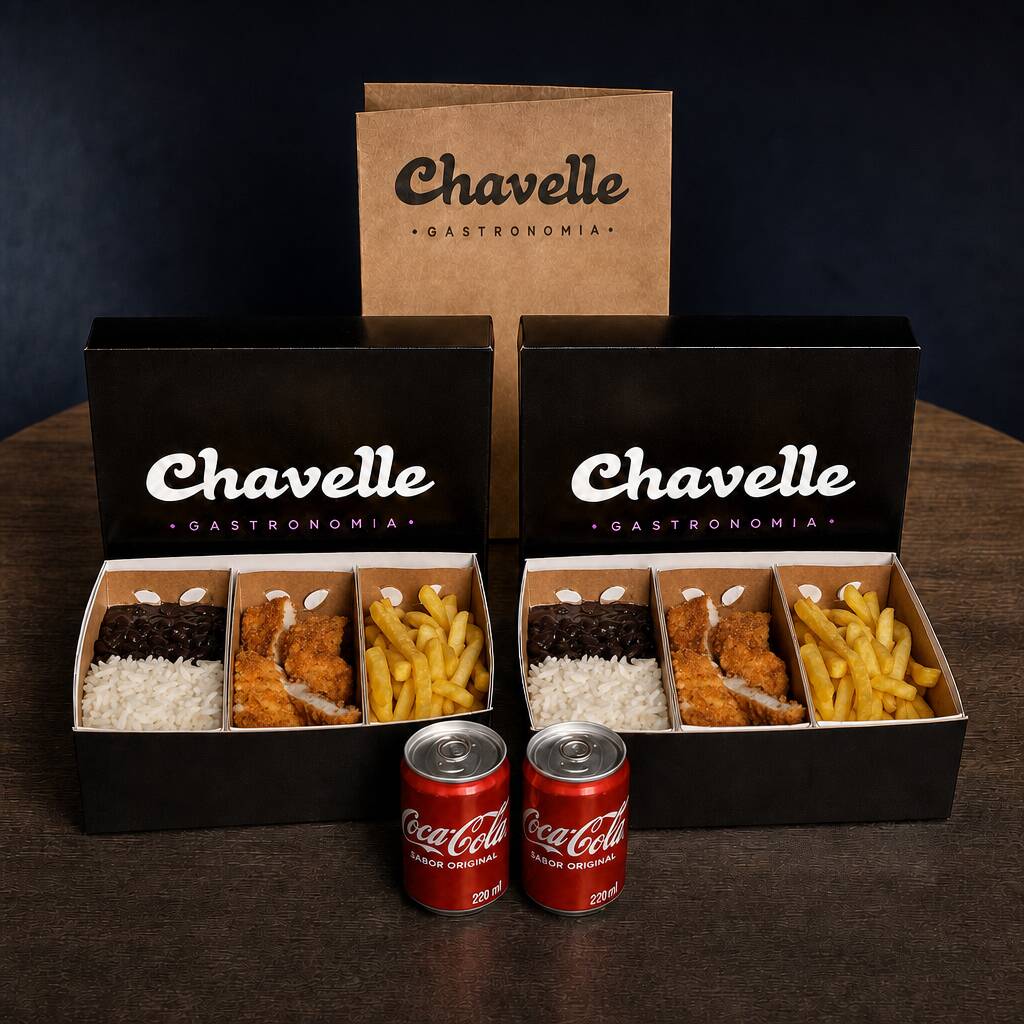Monte seu combo como quiser: escolha 2 pratos de frango (empanado ou grelhado) com acompanhamentos e complete com 2 bebidas refrescantes. Sabor em dobro, por um preço especial!