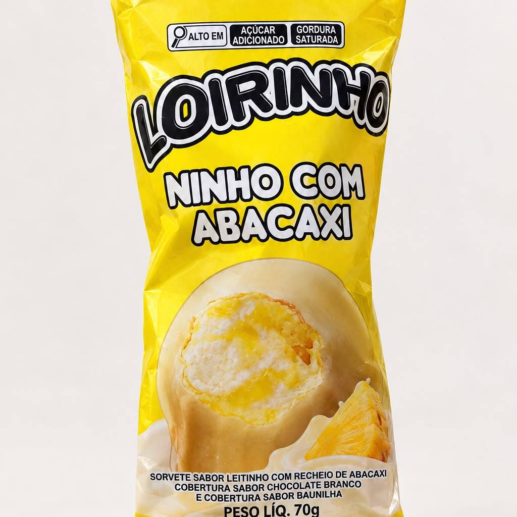🍍 Picolé Loirinho Ninho com Abacaxi
Delicioso sorvete sabor leitinho, com recheio de abacaxi e cobertura sabor chocolate branco e baunilha. Cremoso, refrescante e irresistível! 😋🍍