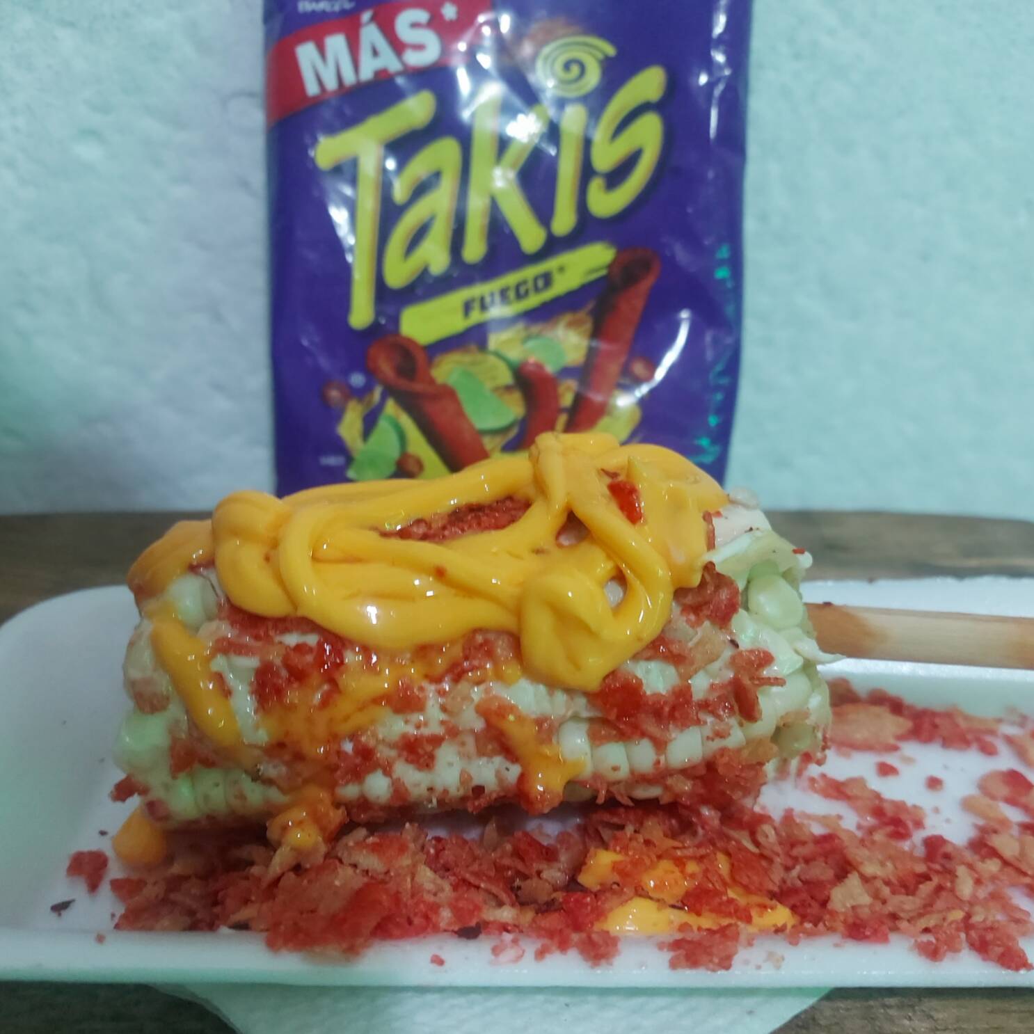Elote sabor Takis fuego
