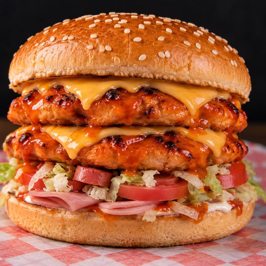 Hamburguesa Doble de Pollo