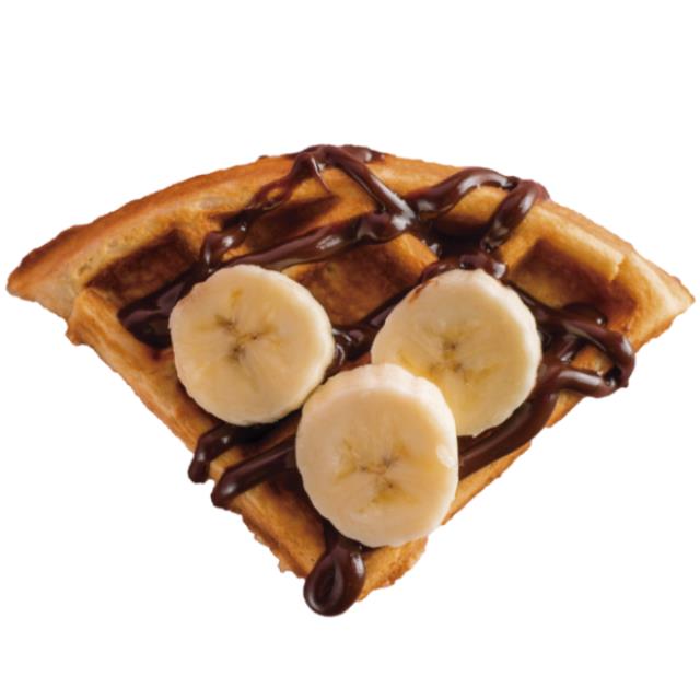 WAFFLE PLATANO CON NUTELLA