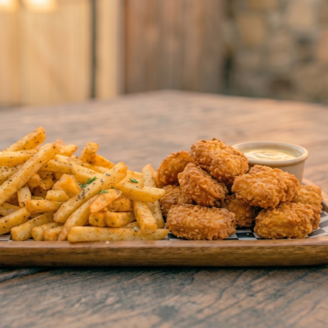Nuggets de Pollo, Papas a la Francesa