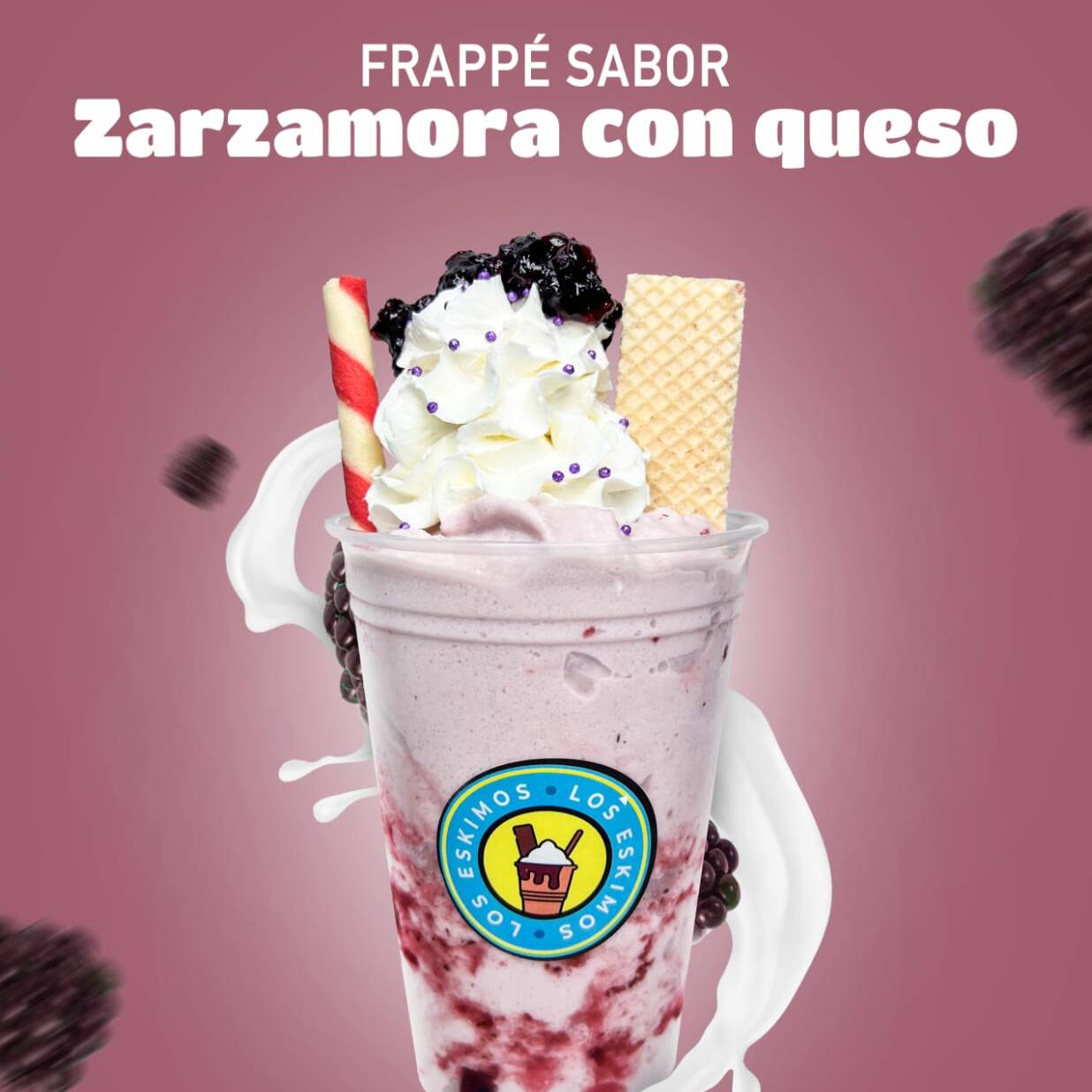 Frappé de Zarzamora con Queso