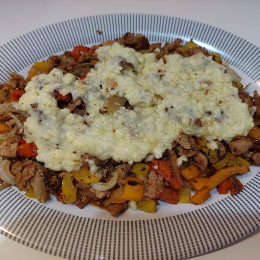 Alambre de pastor con queso