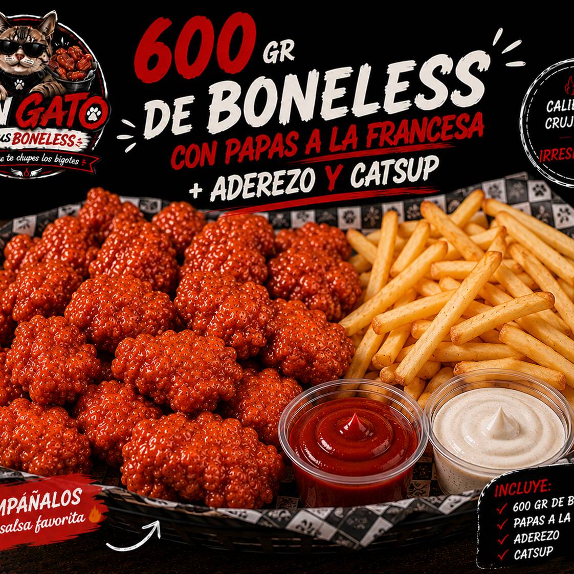 600 G de Boneless + papas a la francesa