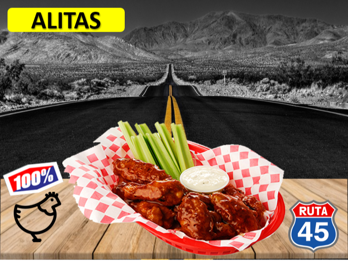 Combo Alitas 8 piezas, Refresco, Galleta Oatmeal