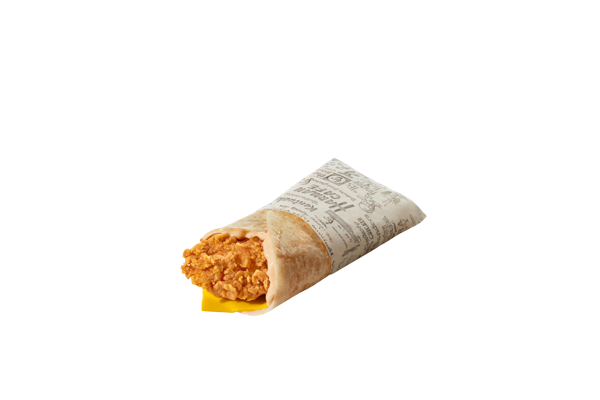O mais novo produto do KFC vem enrolado em uma tortilha deliciosa! Wrap Coronel com queijo e o delicioso molho do Coronel