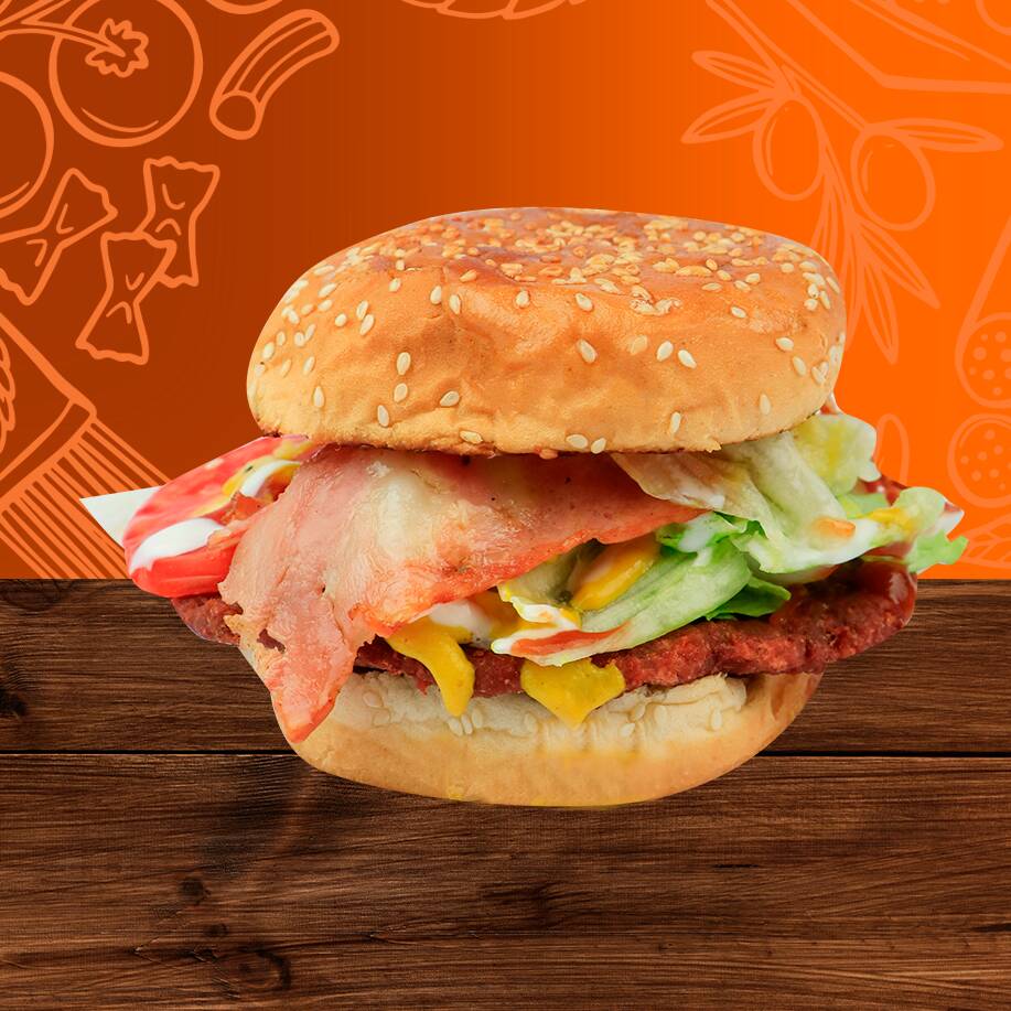 Hamburguesa Con Tocino