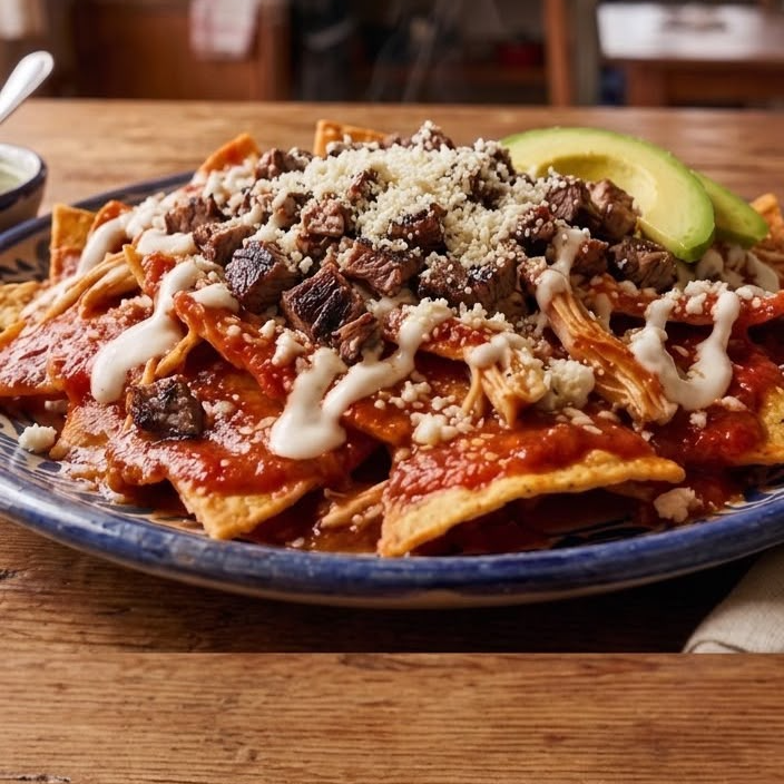 Chilaquiles de la Abue con Carne Asada