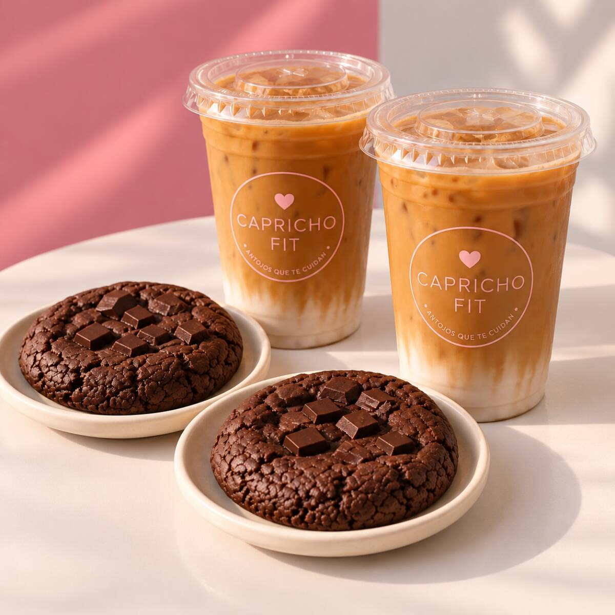 2 Iced Latte + 2 Galletas