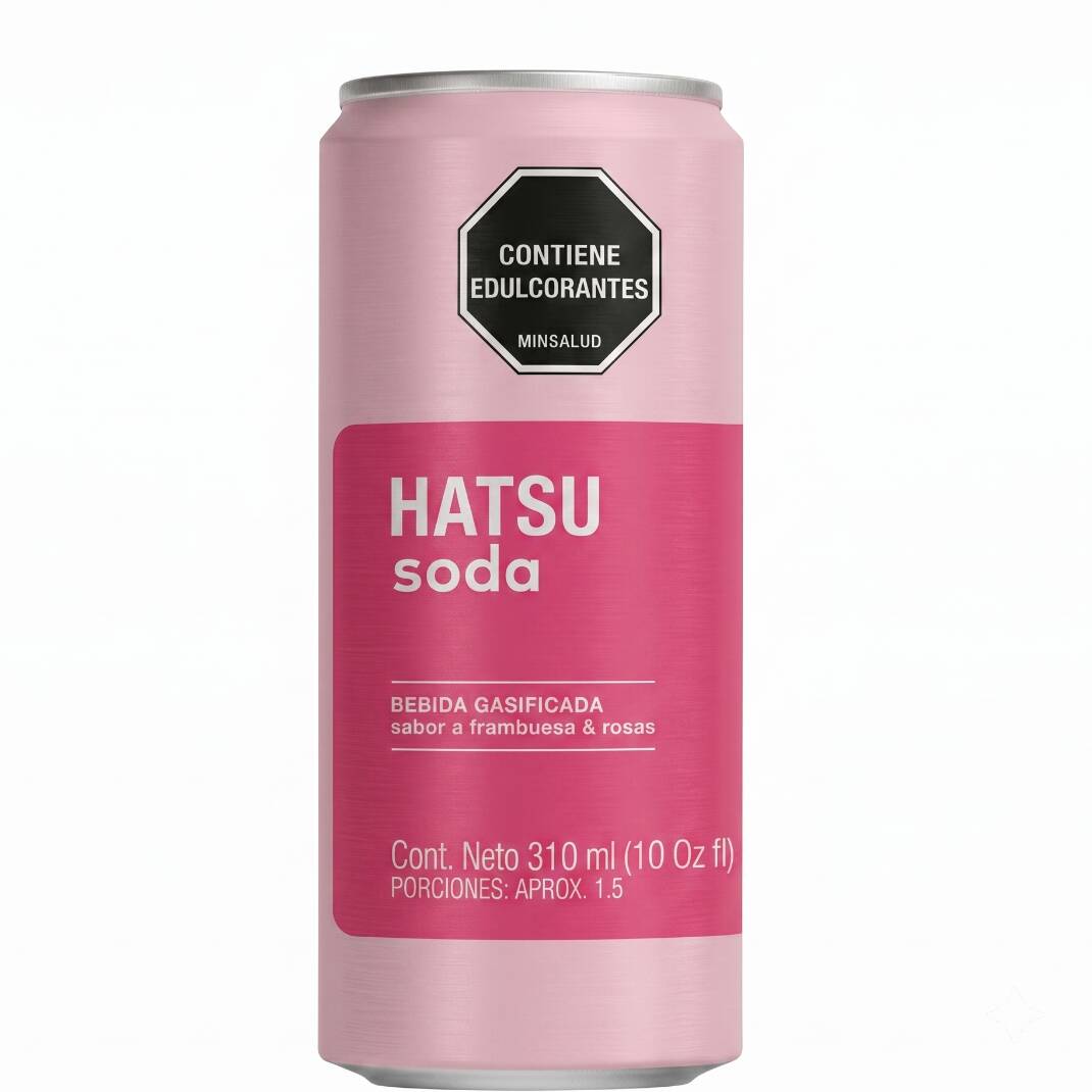 Soda Hatsu Rosas y Frambuesa 269 ml