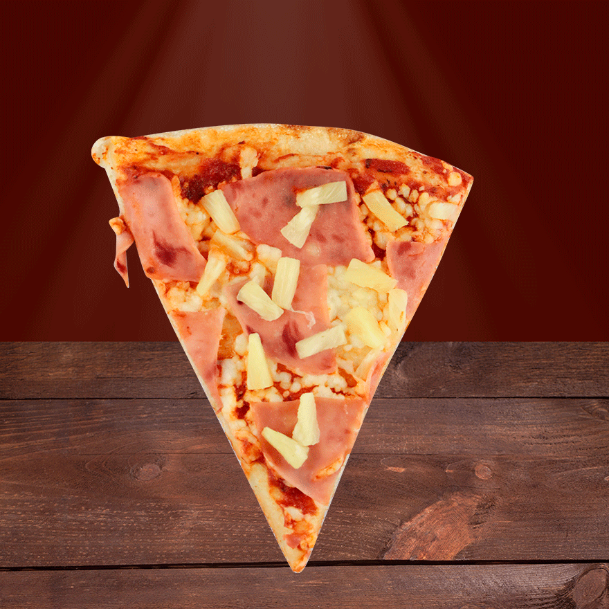 Rebanada de Pizza Hawaiana