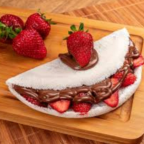 Tapioca de Morango com Nutella