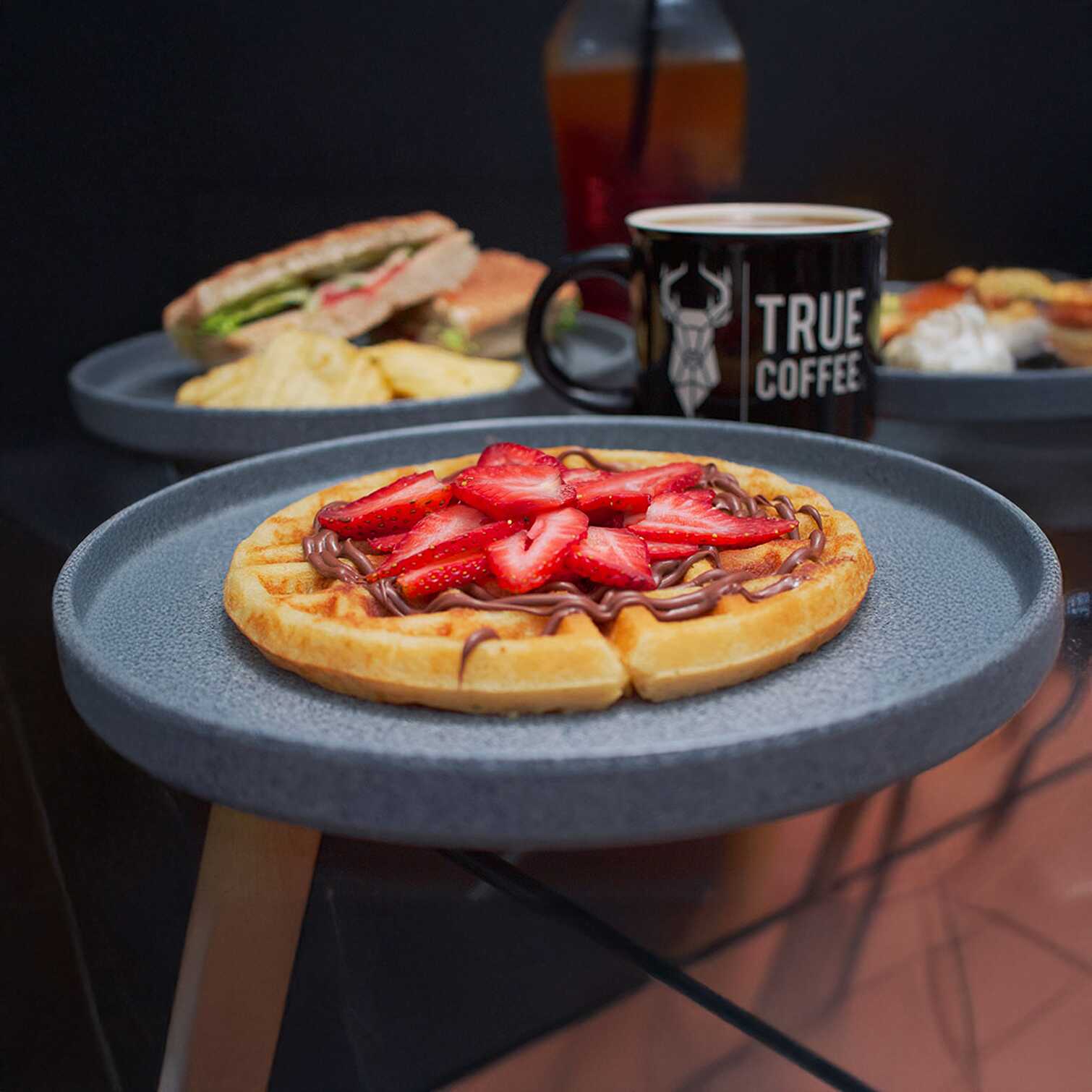 Waffle de NUTELLA con Fresas
