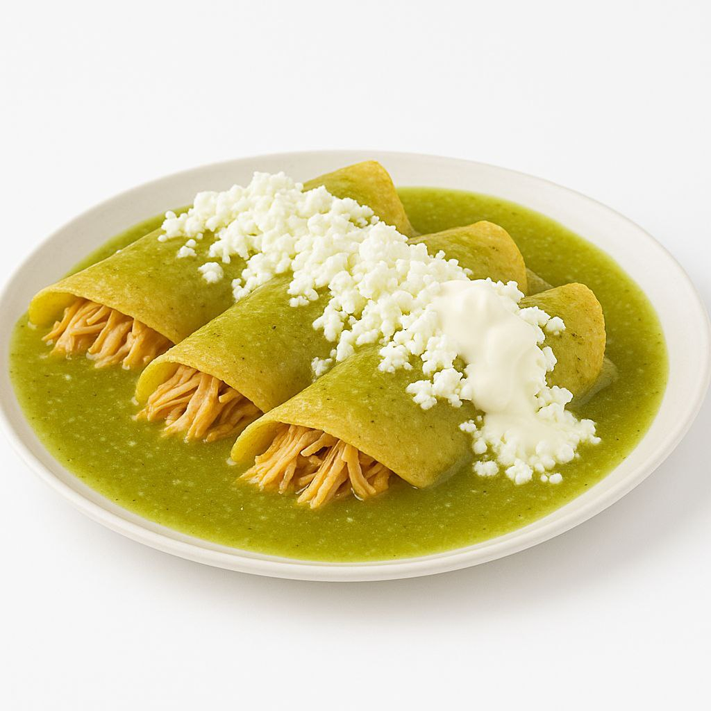 Enchiladas Verdes con Pollo