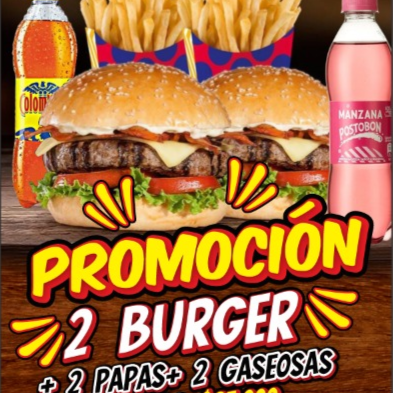 2 Hamburguesas Especiales + 2 Gaseosas 250ml🔥
