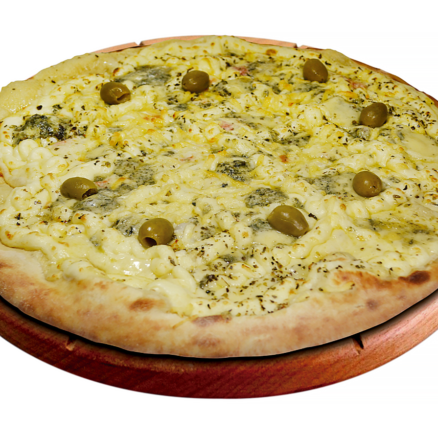 Mussarela, Catupiry original, Gorgonzola e Lascas de Parmesão