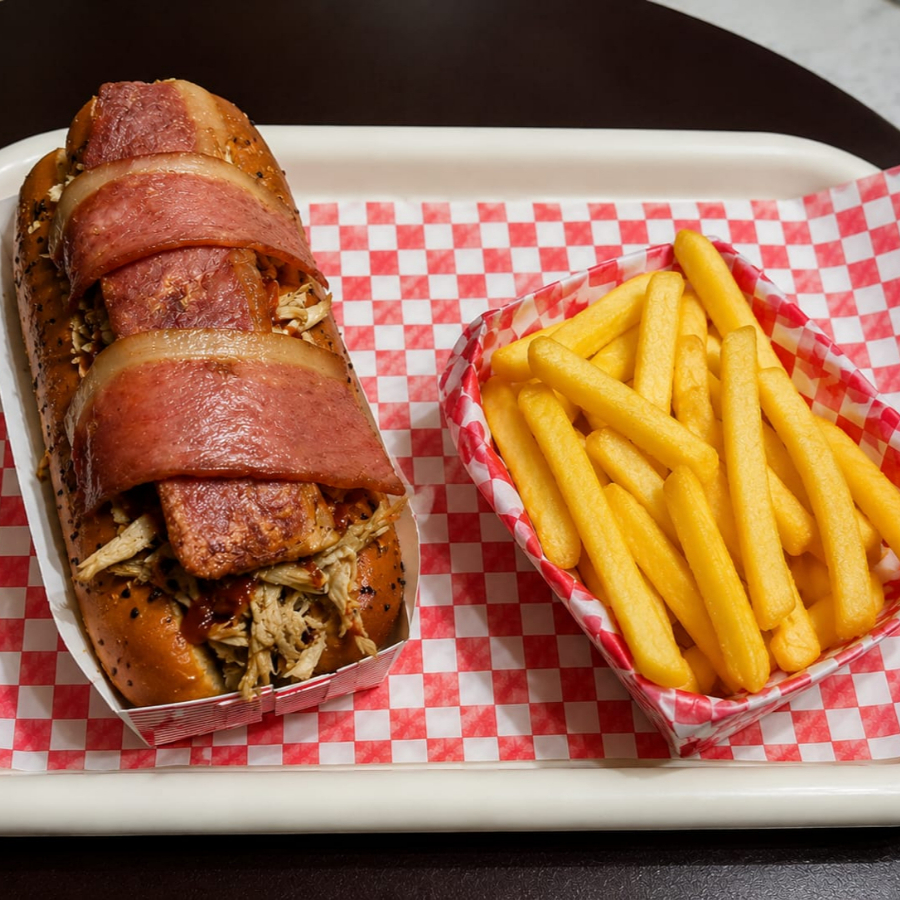 PERRO DE CARNE CON PAPAS