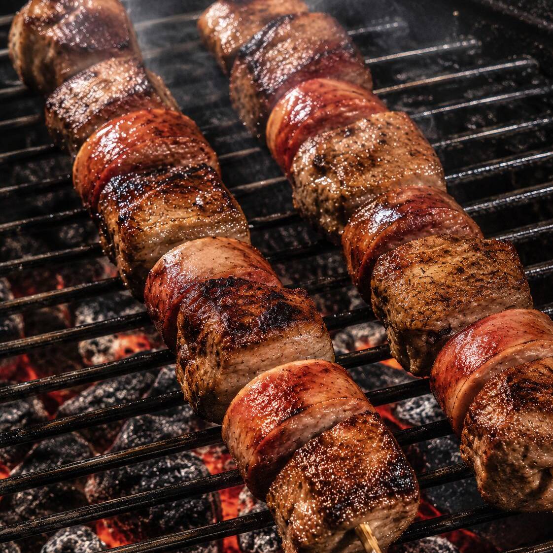 Espeto Misto na Brasa
O verdadeiro sabor do churrasco em um só espeto! Nosso espeto misto é preparado na brasa com carnes selecionadas, suculentas e bem temperadas, garantindo aquele aroma irresistível e o sabor defumado perfeito. Assado no ponto certo, fica douradinho por fora e macio por dentro, conquistando qualquer amante de churrasco.
Uma explosão de sabor a cada mordida! Ideal para matar a fome e aproveitar um churrasco de respeito. Venha provar nosso delicioso espeto misto feito na brasa!