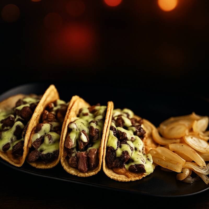 Orden de 3 Tacos de Picaña en Maíz