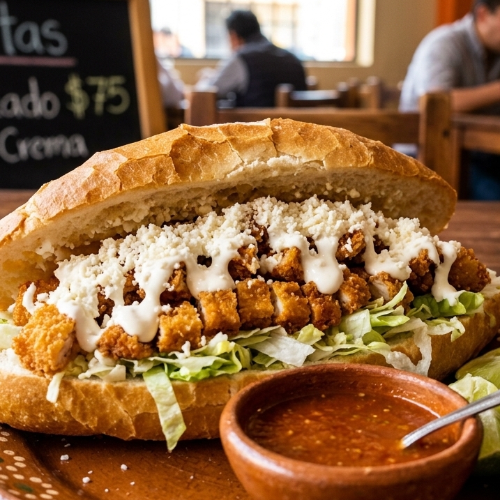 Torta de empanizado de pollo tender