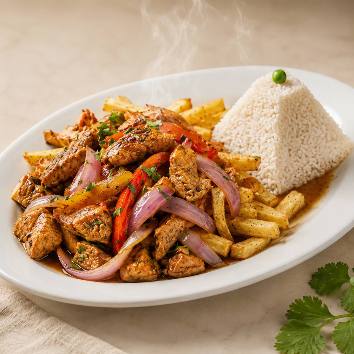 Pollo saltado