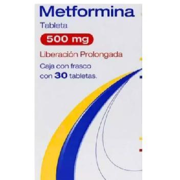 Metformina 500 Mg 30Tabletas Liberación Prolongada