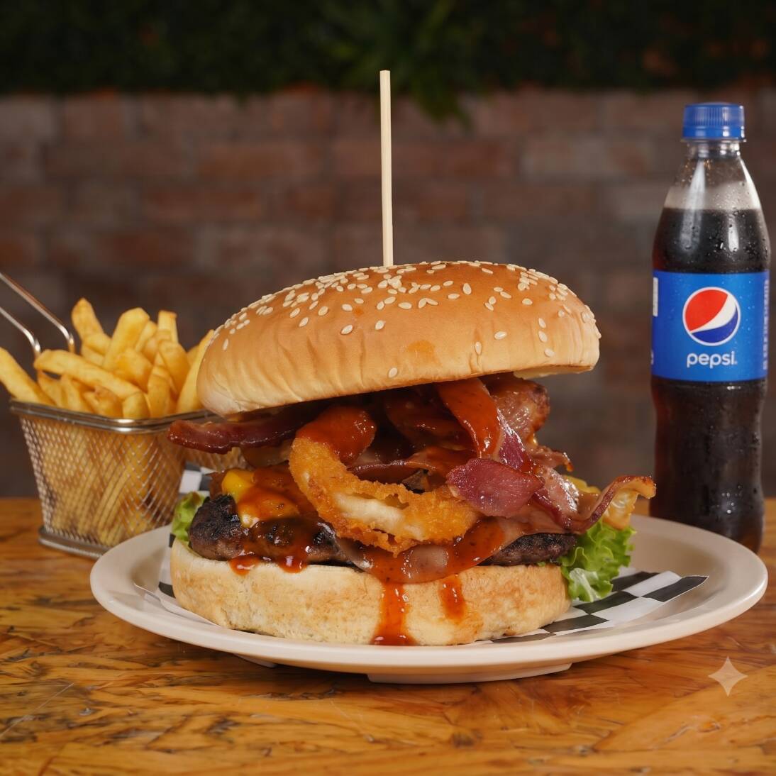 Hamburguesa BBQ Combo