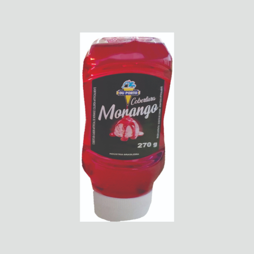 Cobertura sabor Morango. Peso 270 g.