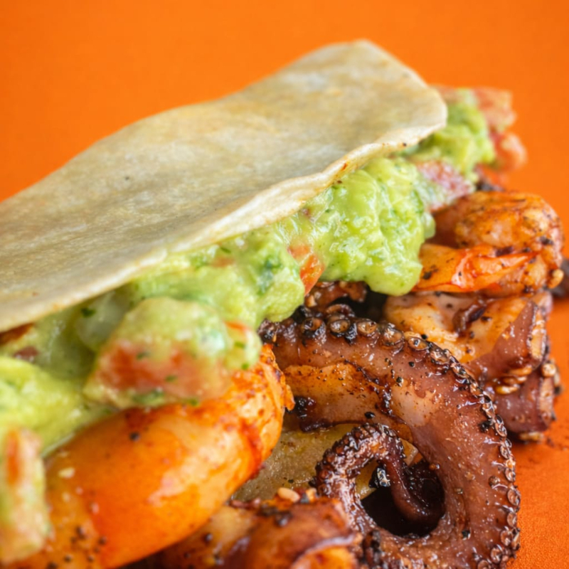 Taco Pulpo y Camaron