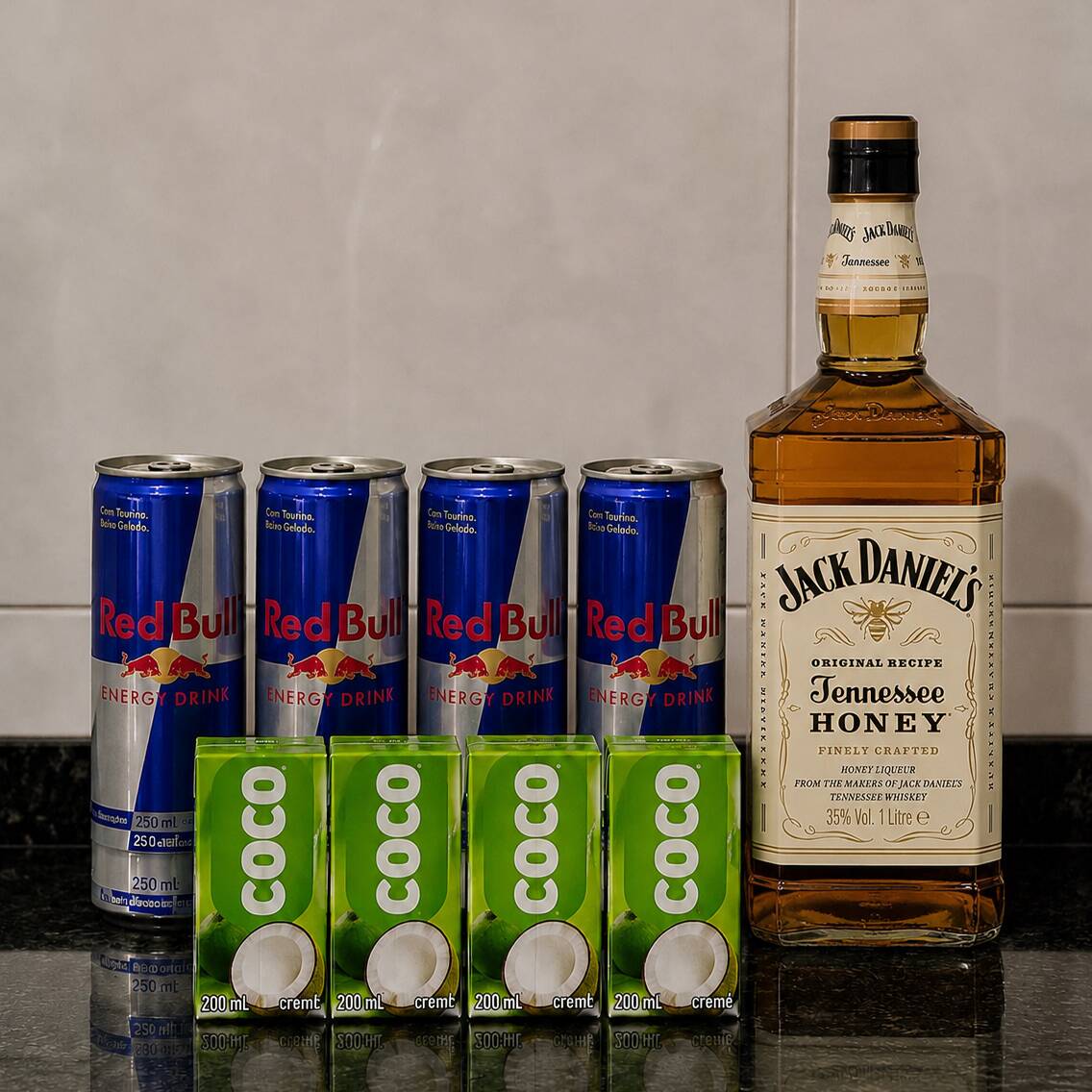 Jack Daniels + Energetico+ 4 gelo