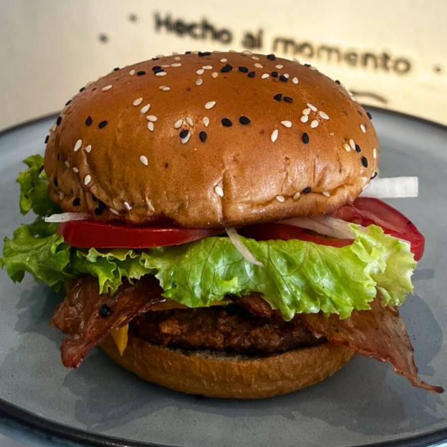 Hamburguesa Sencilla con Tocino