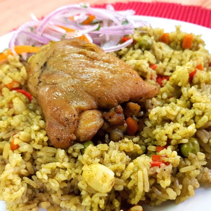 Arroz Jardinera + Pollada + Entrada + Refresco