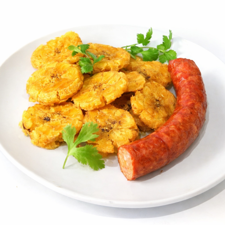 Patacones con Chorizo