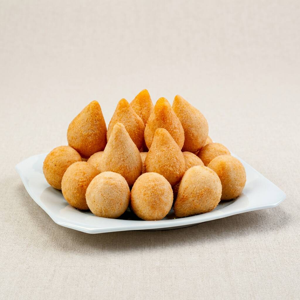 50 Salgados Crocantes, Podendo Escolher 2 Sabores