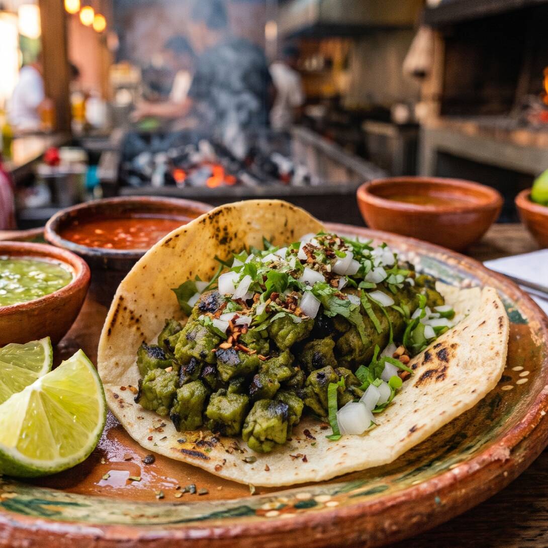 Tacos de Chorizo verde