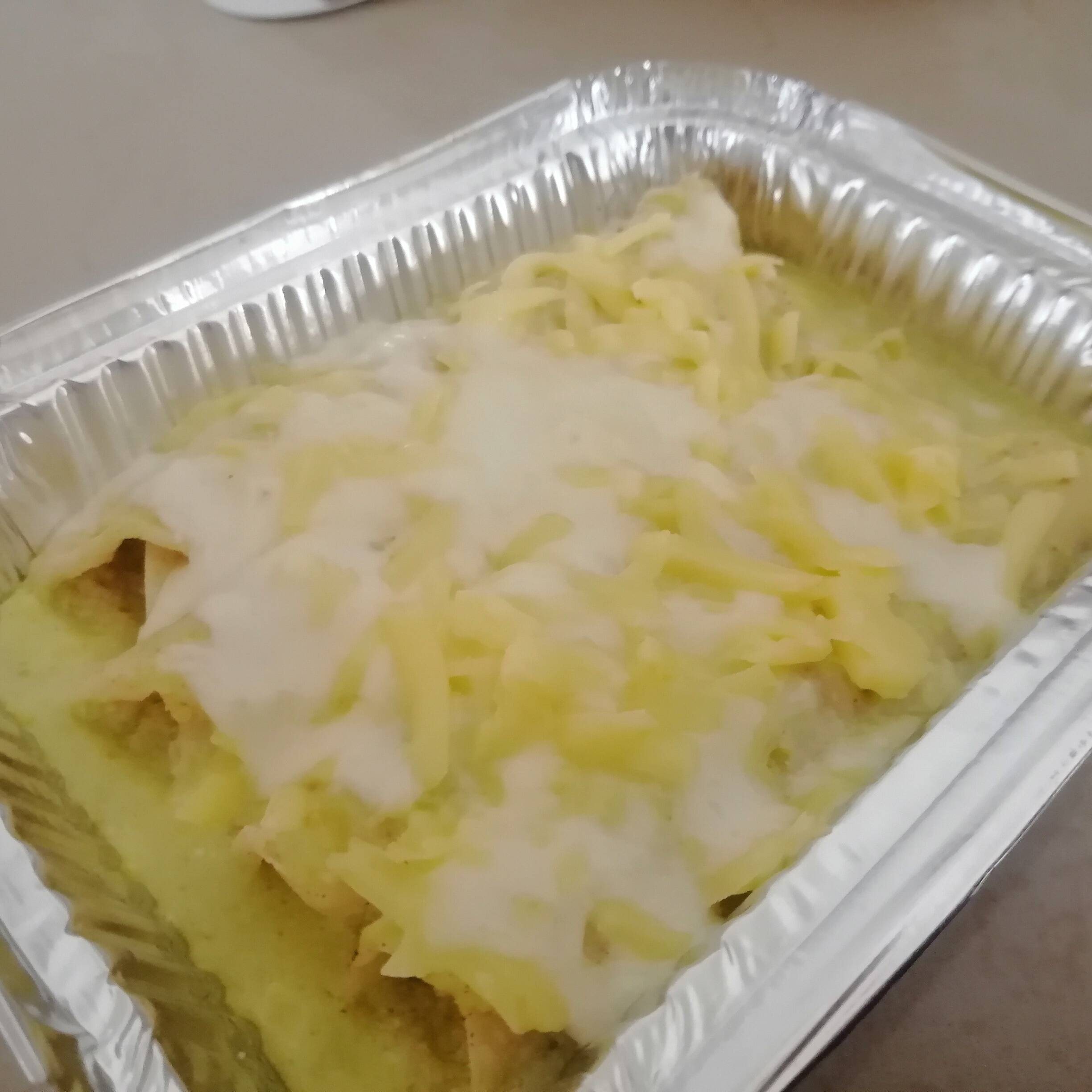 Enchiladas suizas con pollo