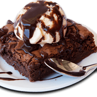 Brownie con Helado de Vainilla