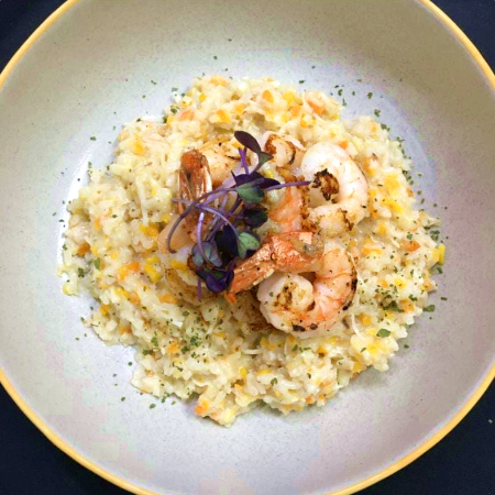 Risotto Encocado de Camarones
y Langostinos