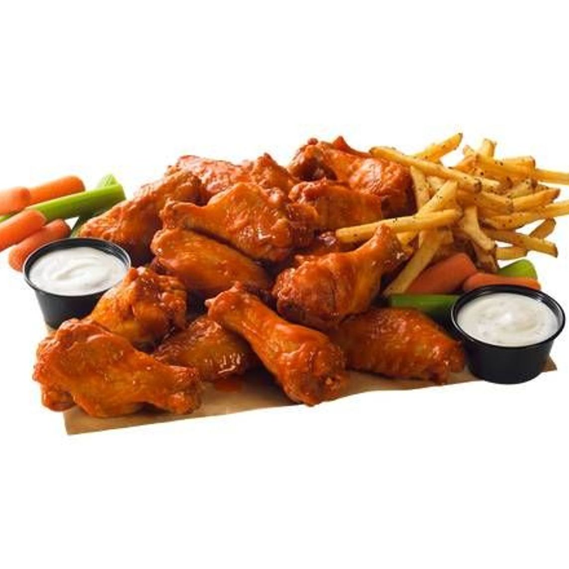 18 Wings + 3 Fries + 3 Drinks